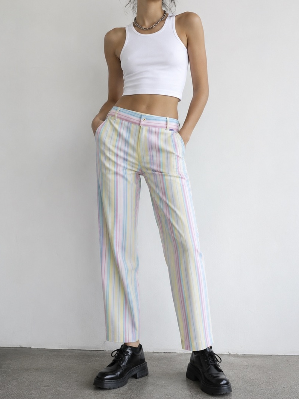 Tommy Hilfiger 90s Preppy pastel stripe Ankle Pants Size 2 Women’s